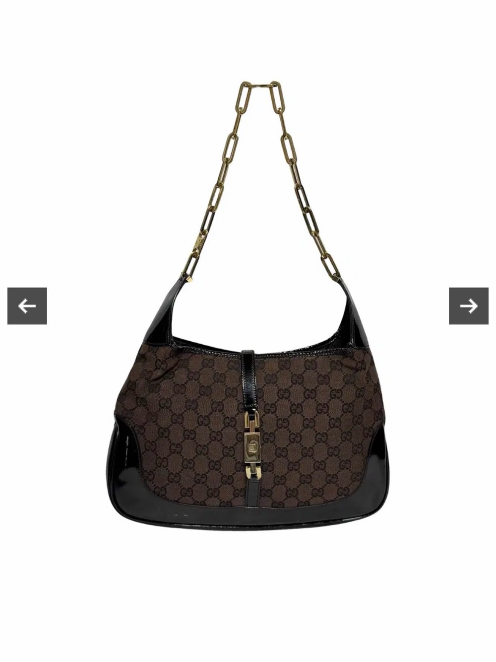 Gucci Vintage Jackie GG Canvas Shoulder Bag